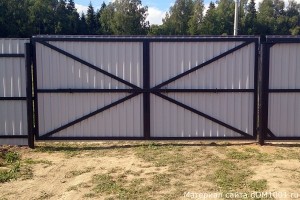 Ворота на винтовых сваях от производителя Ворота на винтовых сваях от производителя